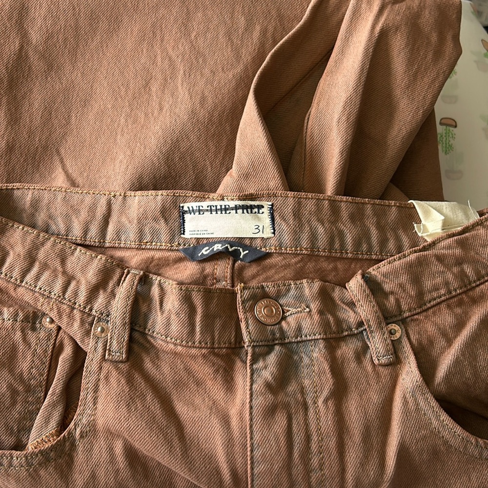 👖 NWT FREE PEOPLE WE THE FREE CRVY GIA HIGH RISE WIDE LEG JEANS PANTS SIZE 31 - Picture 6 of 16